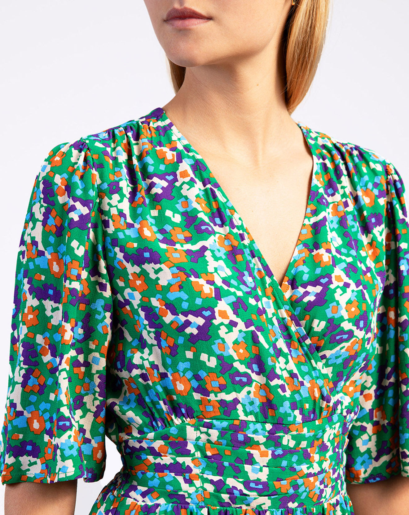 An'ge Robe Millow vert/multicolore