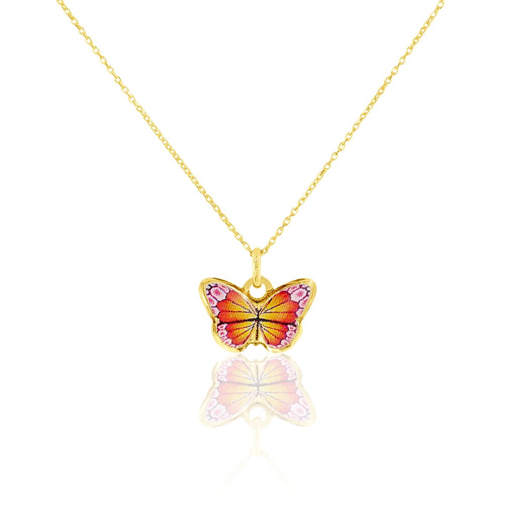Collier Sulivia Papillon Or Jaune