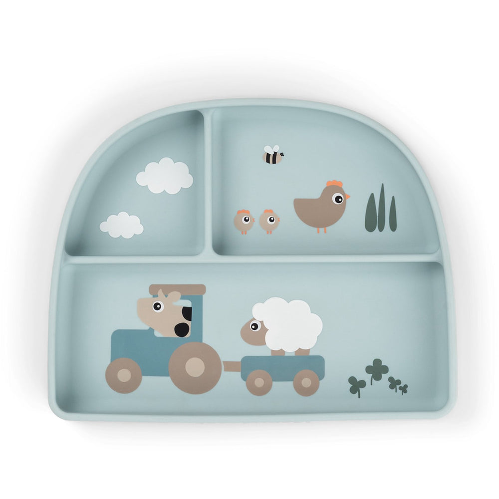 Køb DonebyDeer Tiny Farm Blue Stick&Stay Inddelt Tallerken