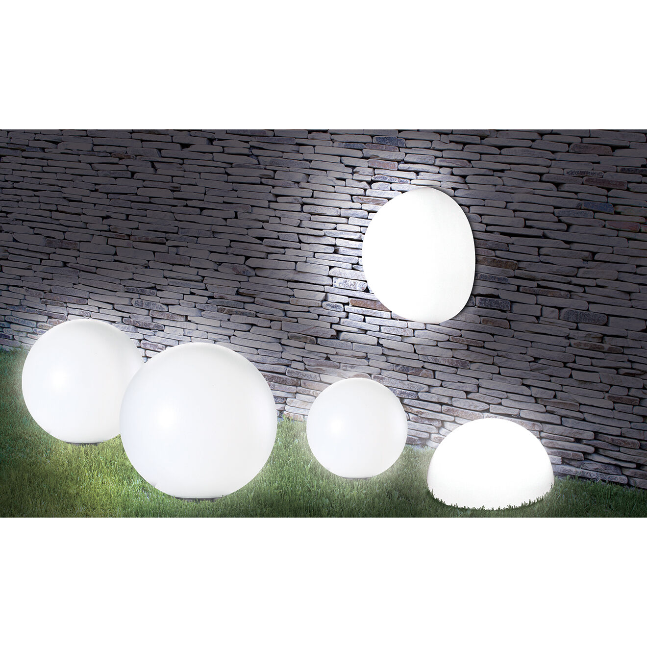 Pratik Garden 2 Lampes Solaires Comète Inox/blanc - D.15 cm