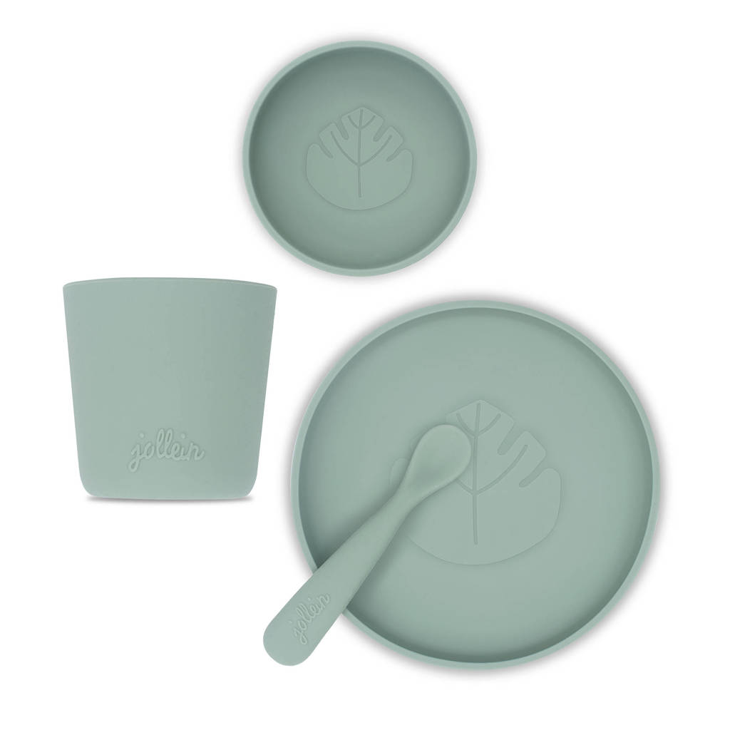 Valt erg tegendinerset siliconen Ash green