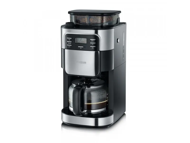 SEVERIN KA 4810 - Kaffemaskine - 10 kopper - rustfrit stål/sort