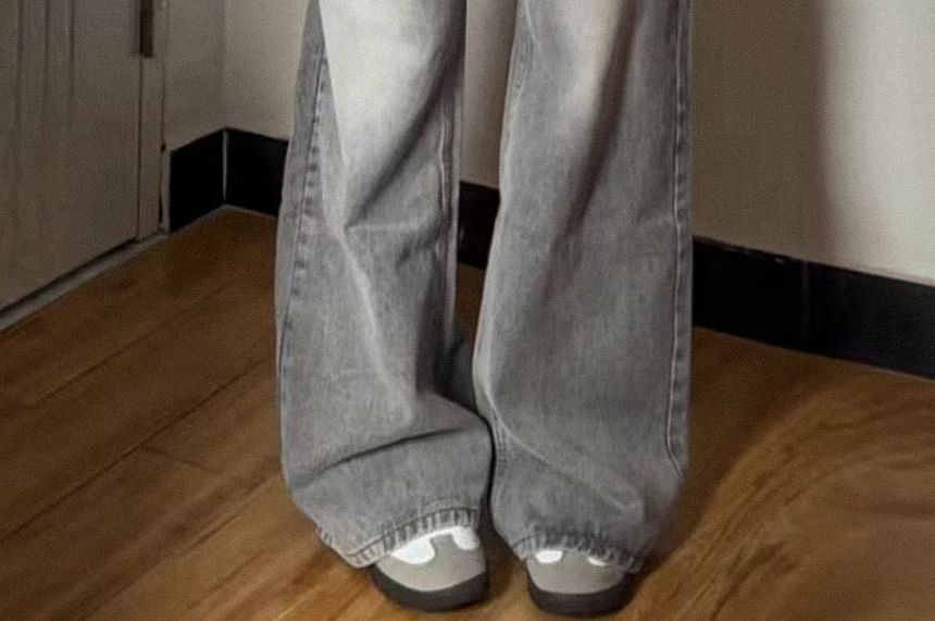 Jerolenea - High Waist Washed Wide Leg Jeans