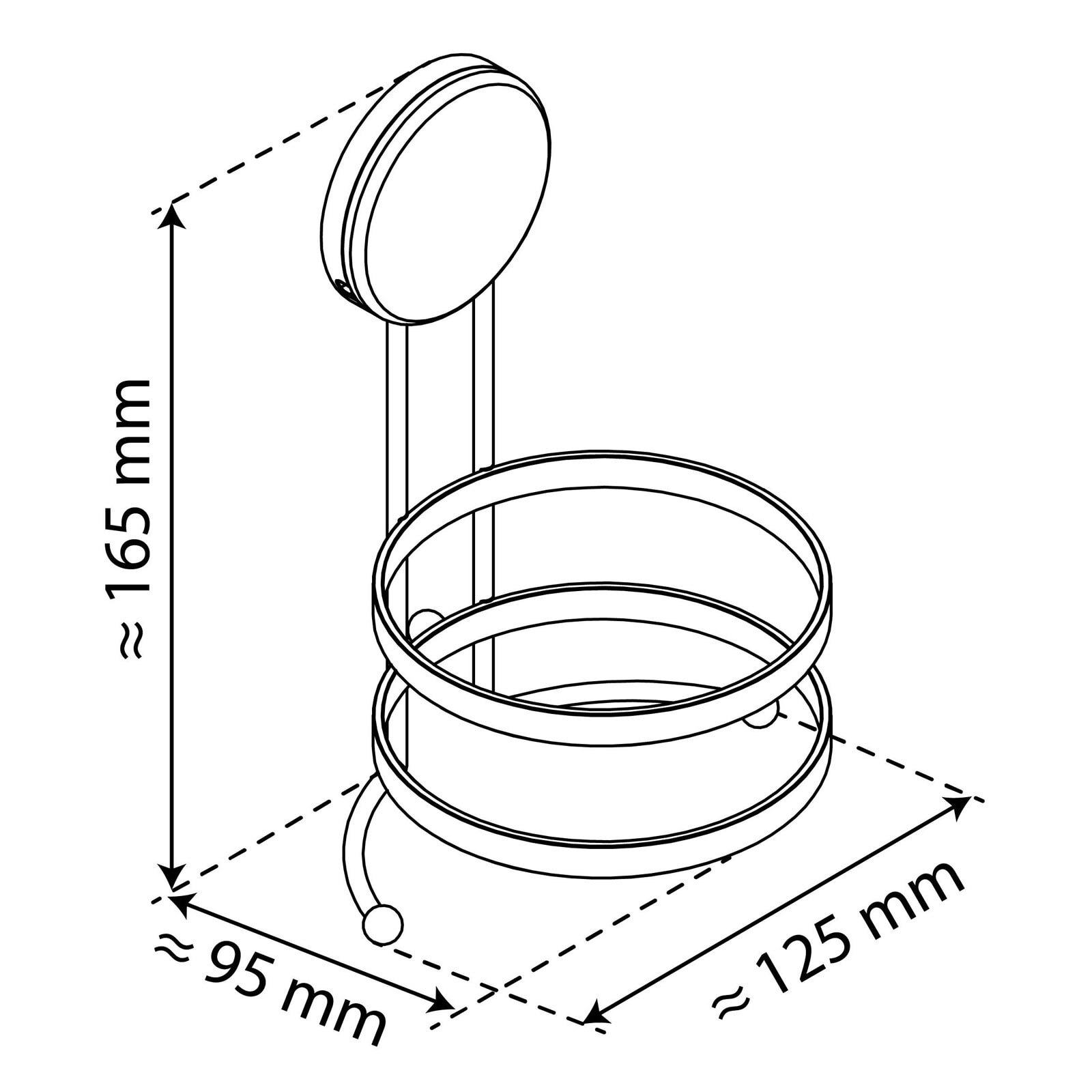 eisl Haartrockner-Halter 15x10x11 cm verchromt