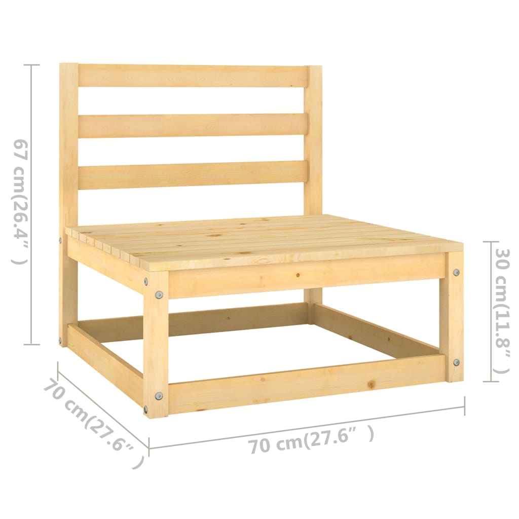 Salon de jardin meuble d'extérieur ensemble de mobilier 10 pièces avec coussins bois de pin massif