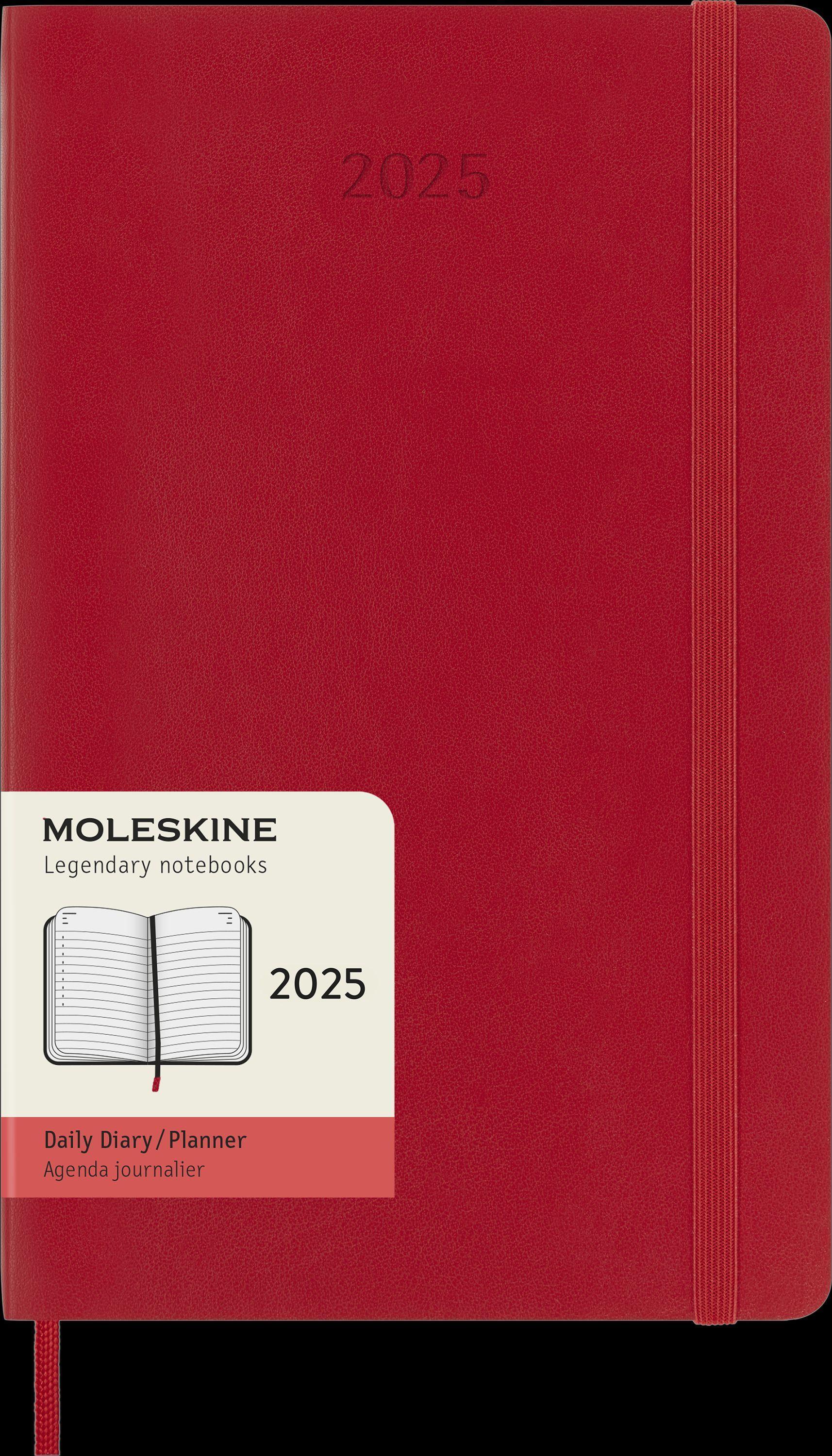 Moleskine 12 Monate Tageskalender 2025, Large/A5