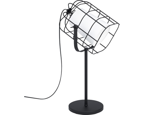 Bittams tafellamp met één lamp, afmetingen (HxLxB): 57x27,5x26 cm, zwart/wit, met kabelschakelaar