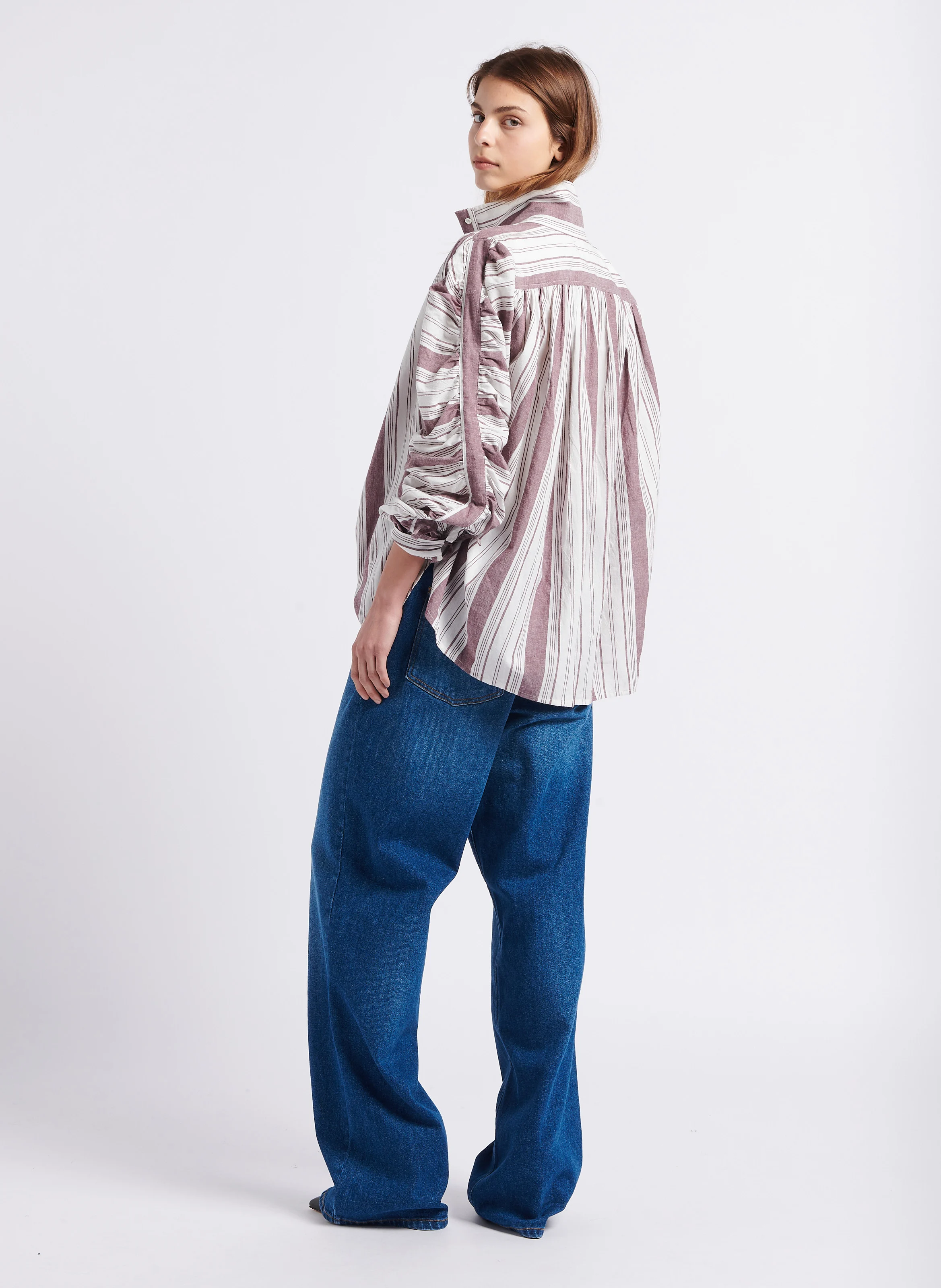 DAWN - Jean large en denim délavé | Bleu