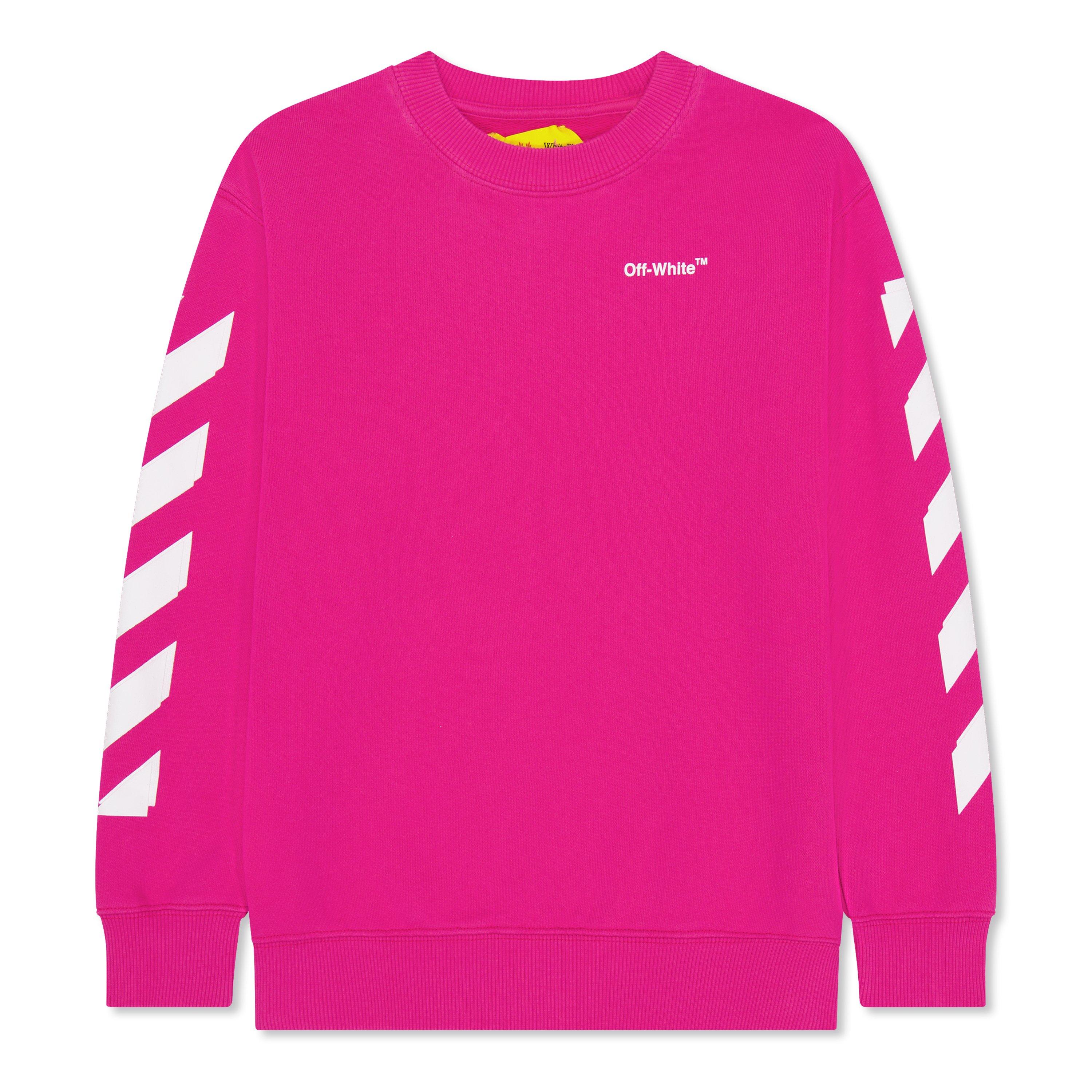 Off White Diagonal Stripe Sweatshirt Juniors
