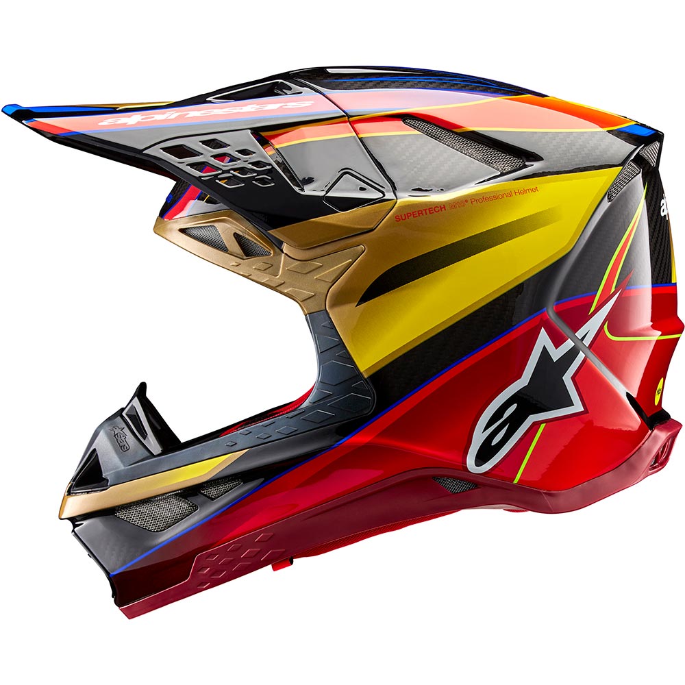 Alpinestars - Casque Supertech S-M10 Era Or / Noir / Rouge / Brillant