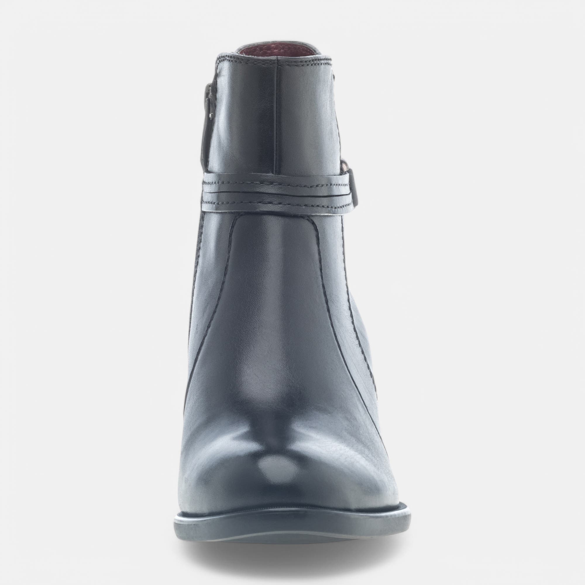 Bottines à talon Femme en cuir noir