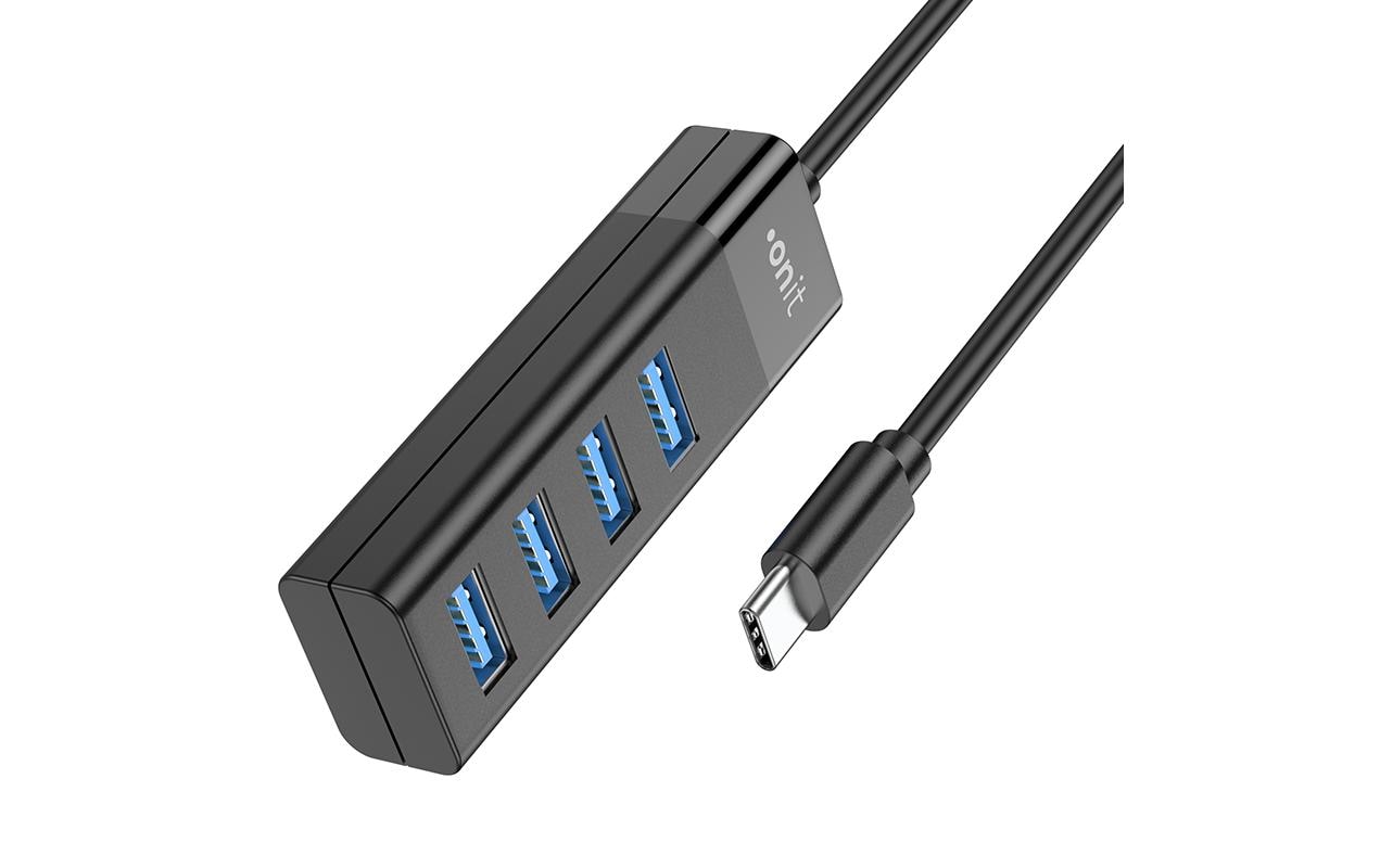 USB-C-Hub 4ALeichter und kompakter Hub mit 4 USB-A-Ports