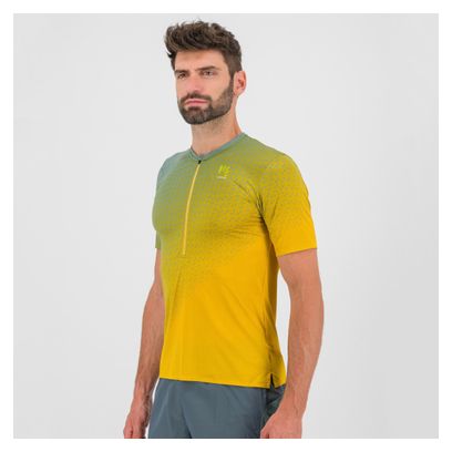 Maillot Manches Courtes Karpos Lavaredo Ultra Tech Jaune/Gris