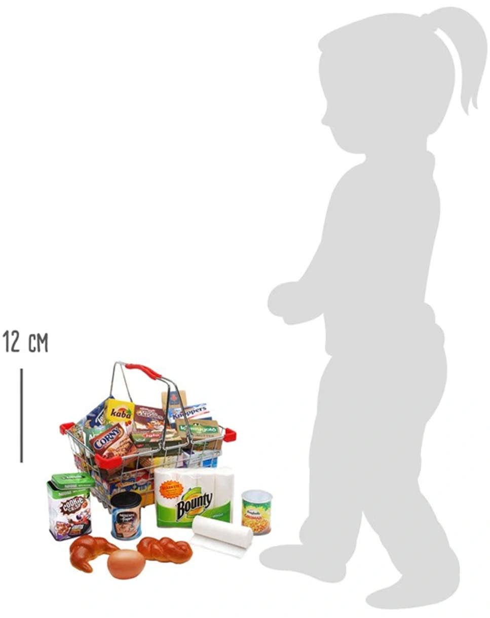 Kaufladenausstattung GEFÜLLTER EINKAUFSKORB