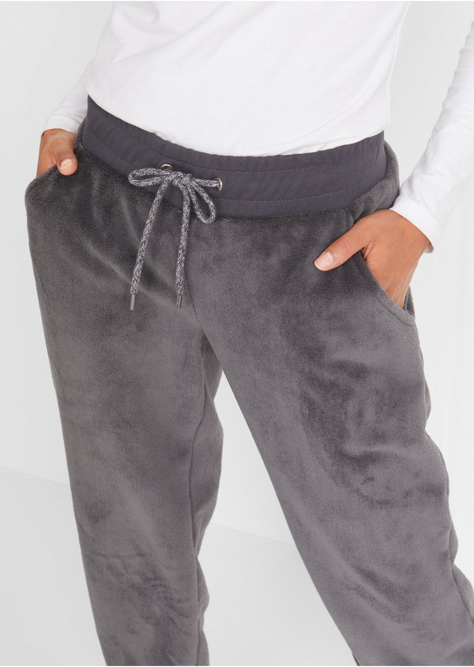 Pantalon de jogging en polaire avec bordures