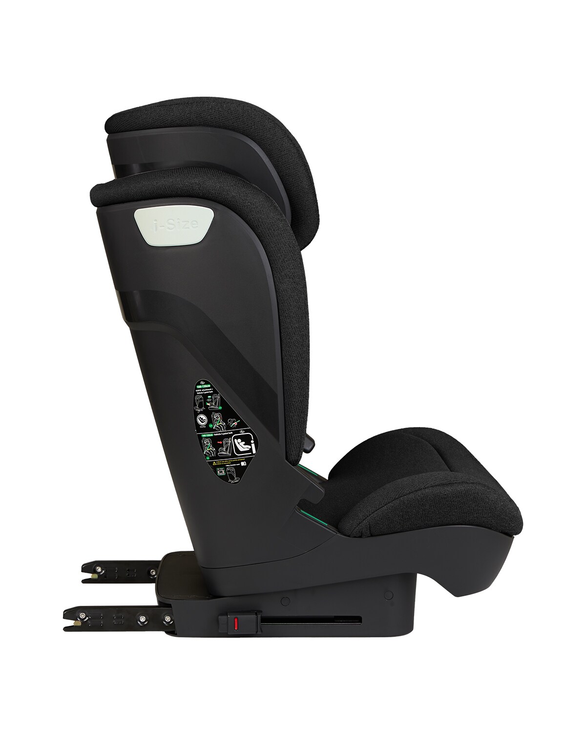 Kikkaboo Kindersitz i-Scout i-Size (100 - 150 cm) Kopfstütze verstellbar Isofix schwarz