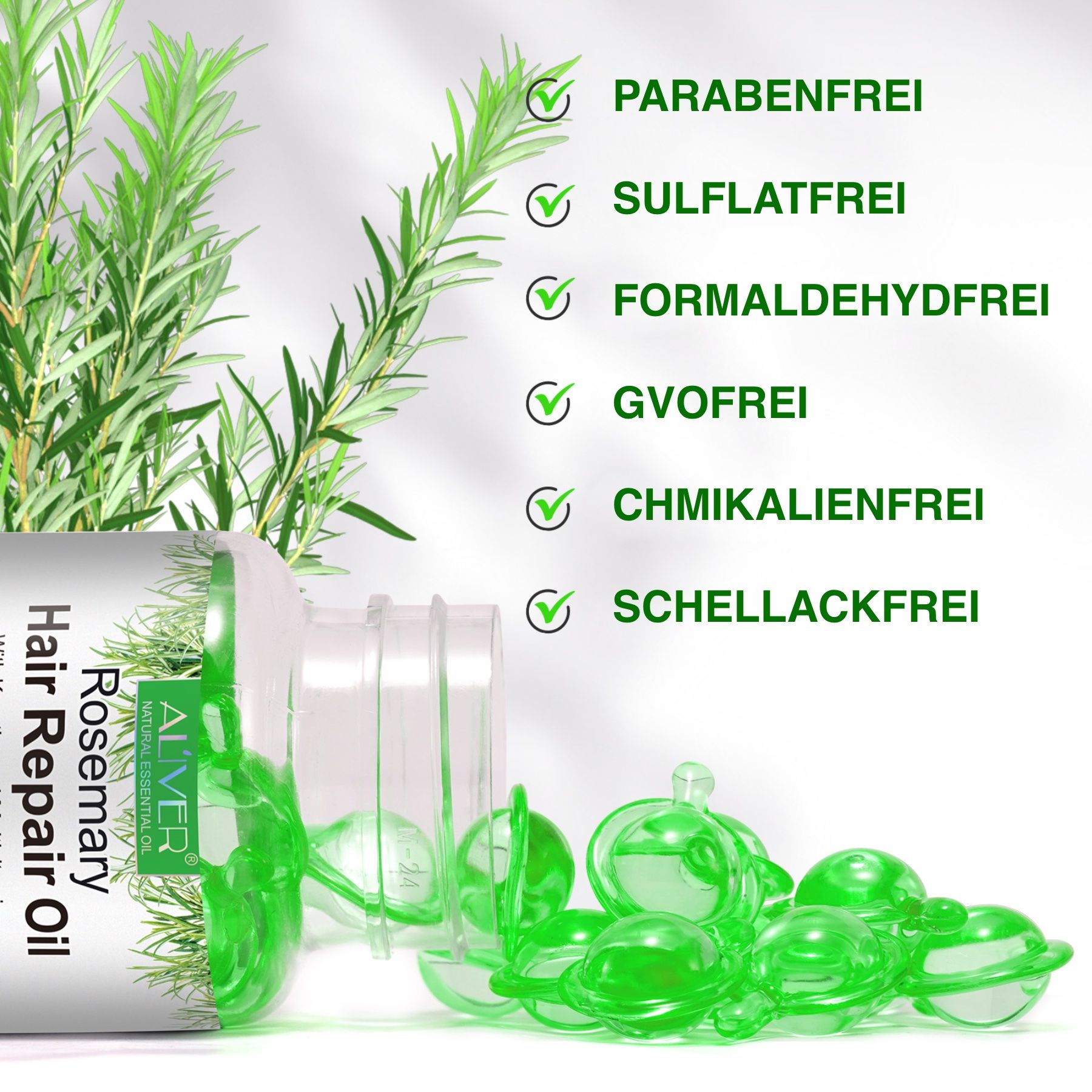 ALIVER Haaröl Rosmarinöl für Haarwachstum in Kapseln