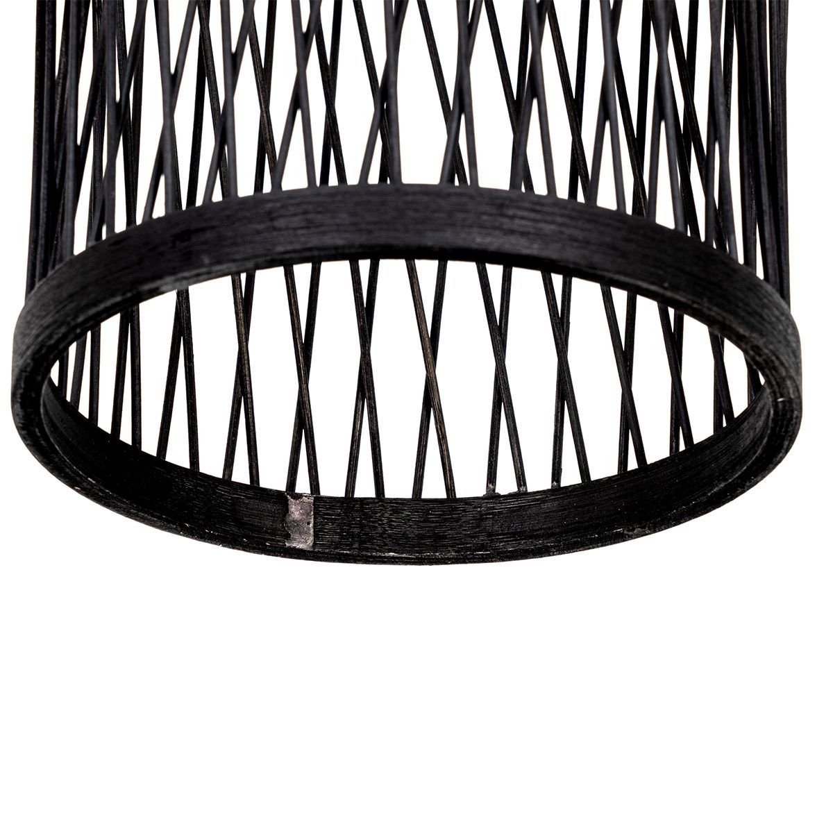 Landelijke buiten hanglamp zwart rotan 25 cm - Calamus