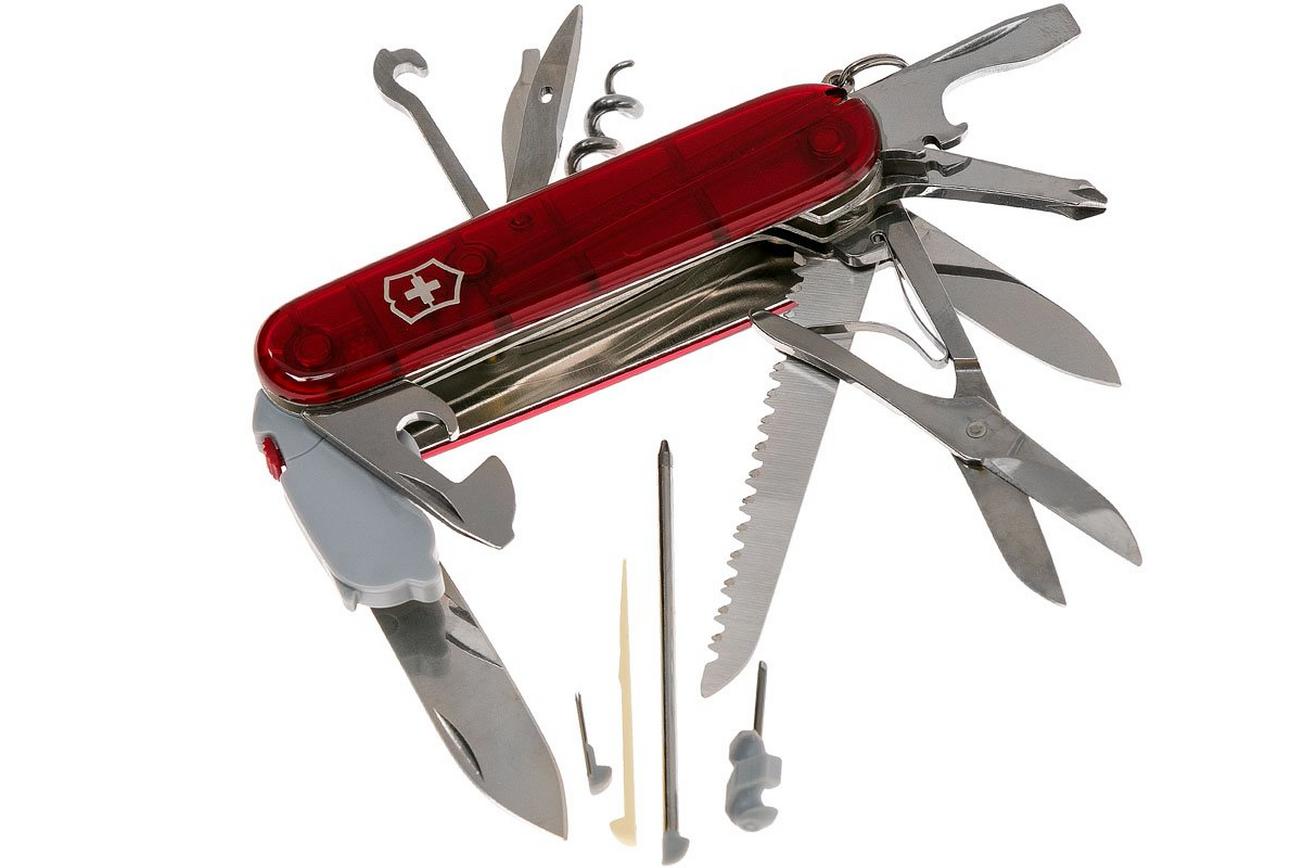 Victorinox Huntsman lite transparant rood 1.7915.T Zwitsers zakmes