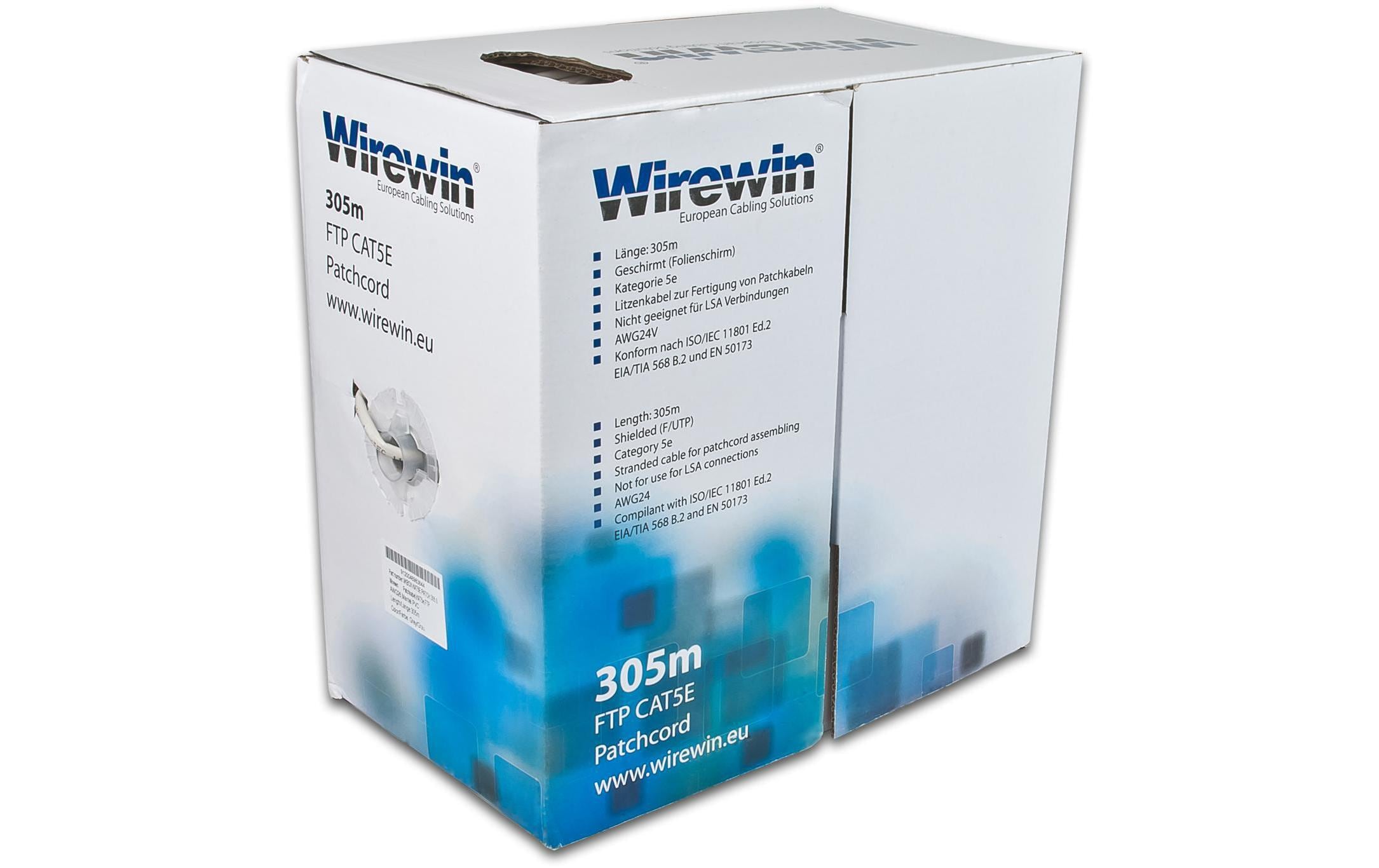 Rangierkabel VKBOX KAT5E PATCH Cat 5e, F/UTP, 305 m, Grau<br>KAT5E Patchkabelbox, grau, F/UTP