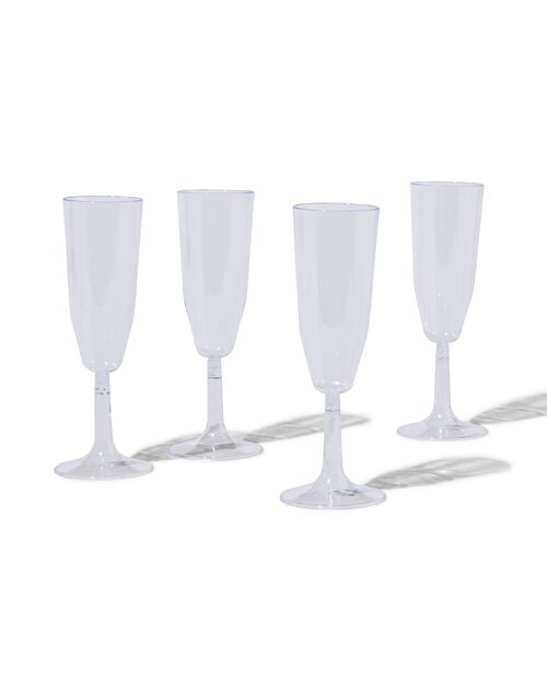 4 verres à champagne réutilisables