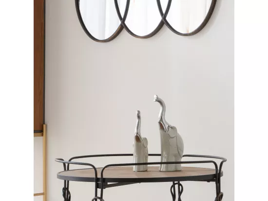Décoration d'éléphant en céramique argentée 11,5x7x28h