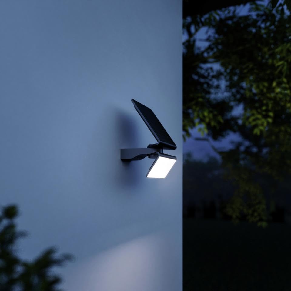 Steinel LED Solarleuchte XSolar L-S ONE anthrazit, Wandlampe, Bewegungsmelder, Nachtlicht, Gartenlampe Solar, 3000 mAh Akku