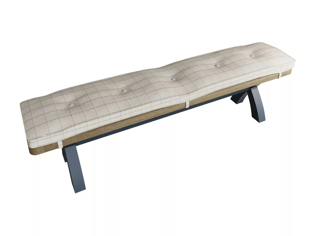Banc de table en bois finition bleu profond 2m HOVE