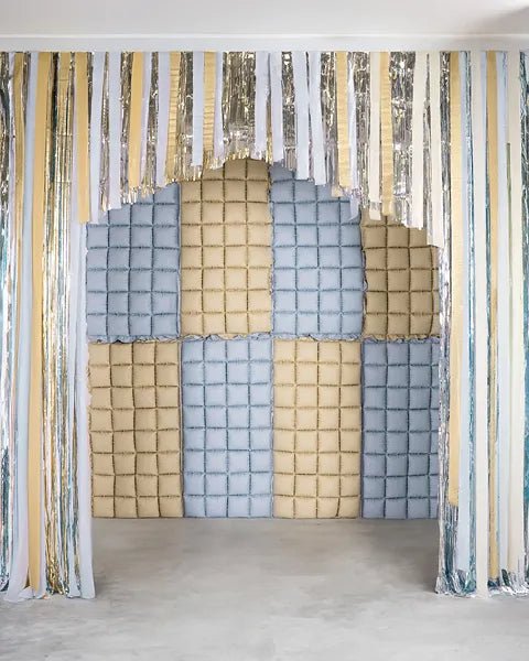 Blauw Gele Deurgordijn 1,1m
