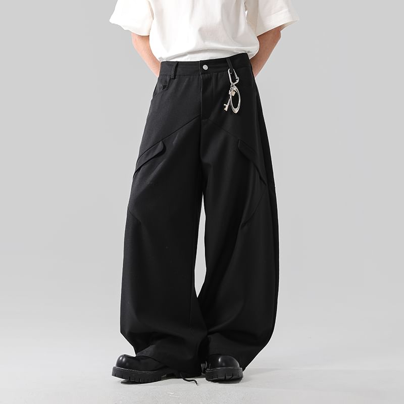 VEAZ - Hoge taille effen wijde broek