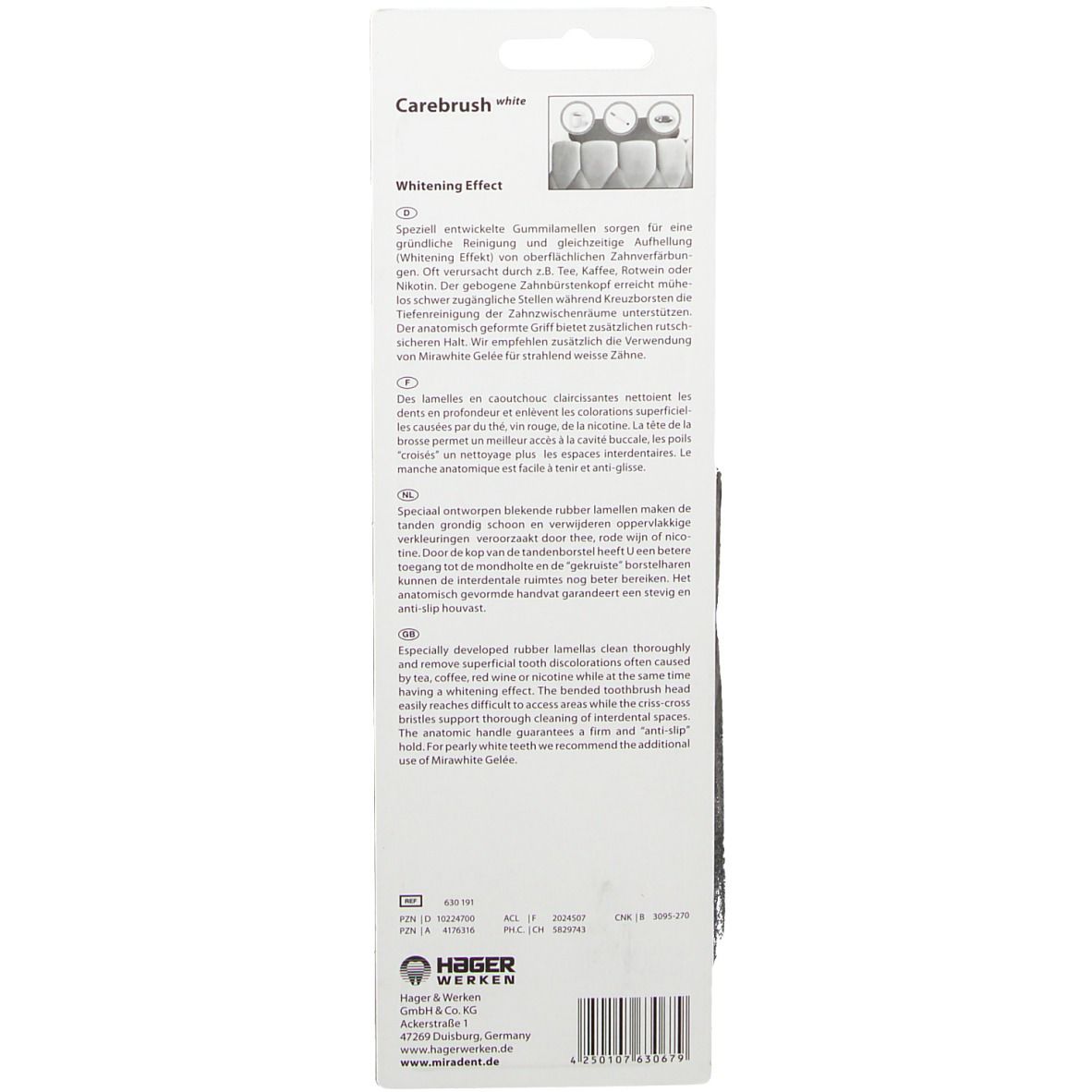 miradent Carebrush white pink