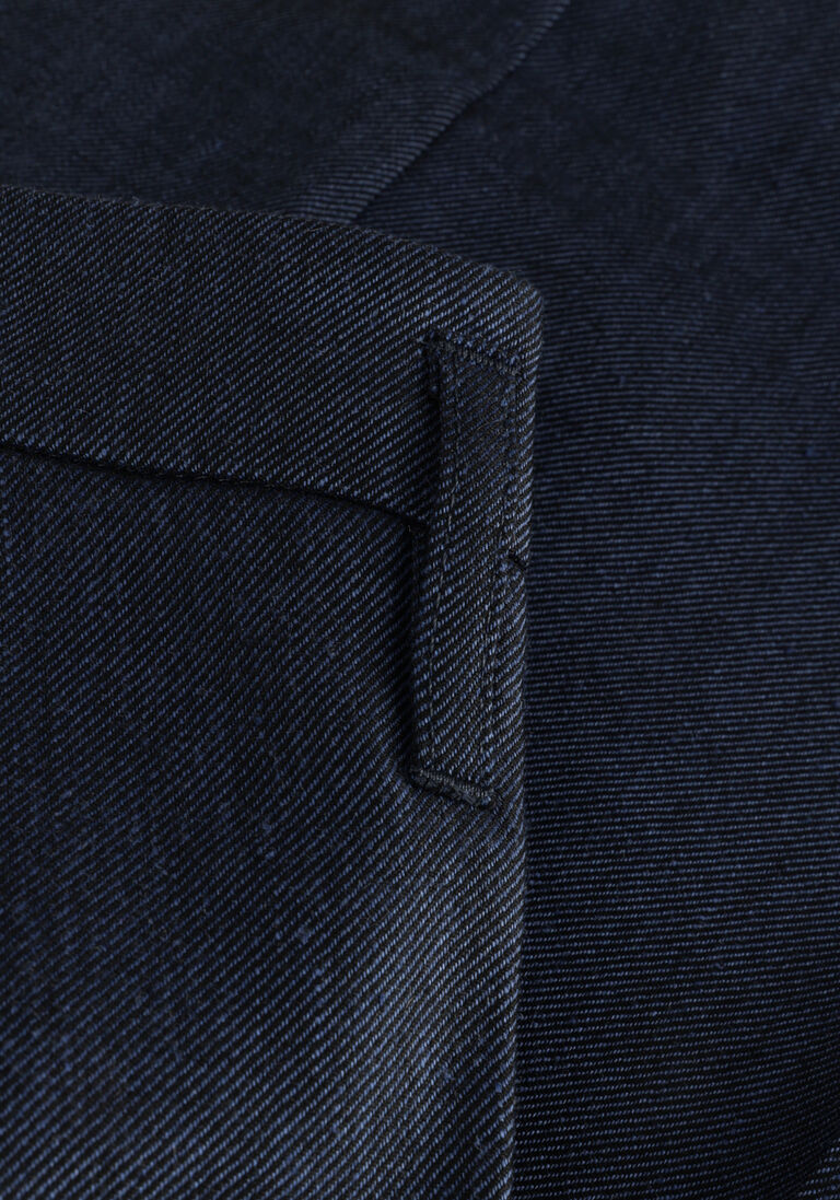SUMMUM donkerblauwe summum wijde broek trousers linen blend