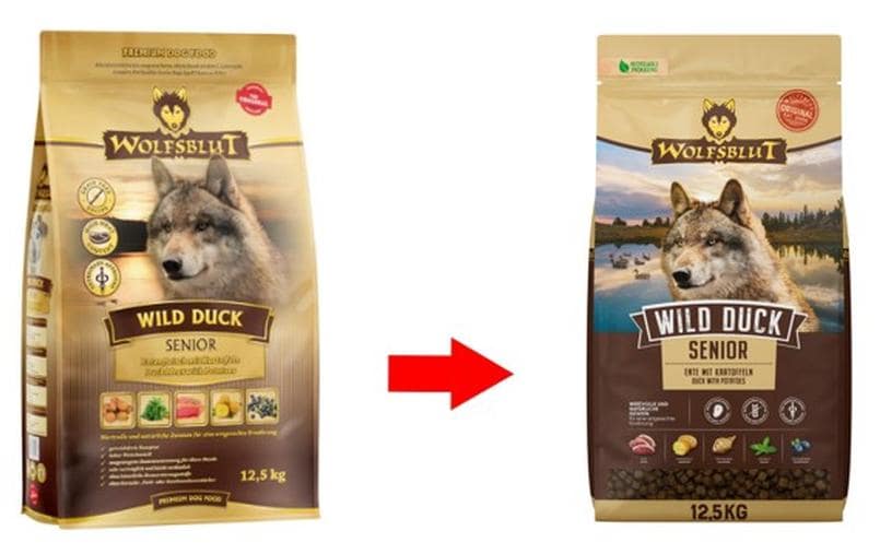 Trockenfutter Dog Wild Duck Senior, 12.5 kgMit Ente und Kartoffel, für ältere Hunde
