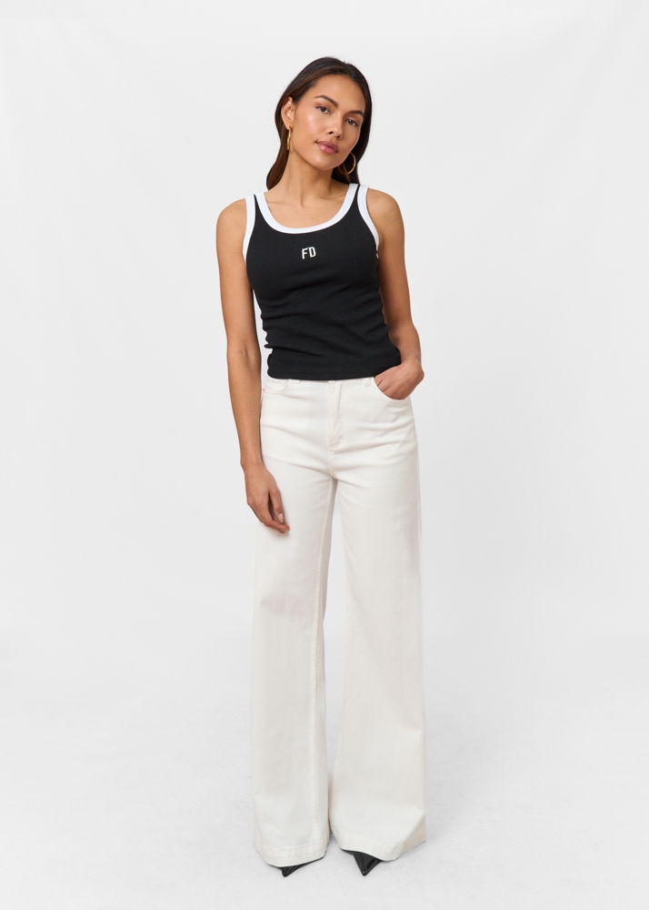 FD contrast tanktop zwart