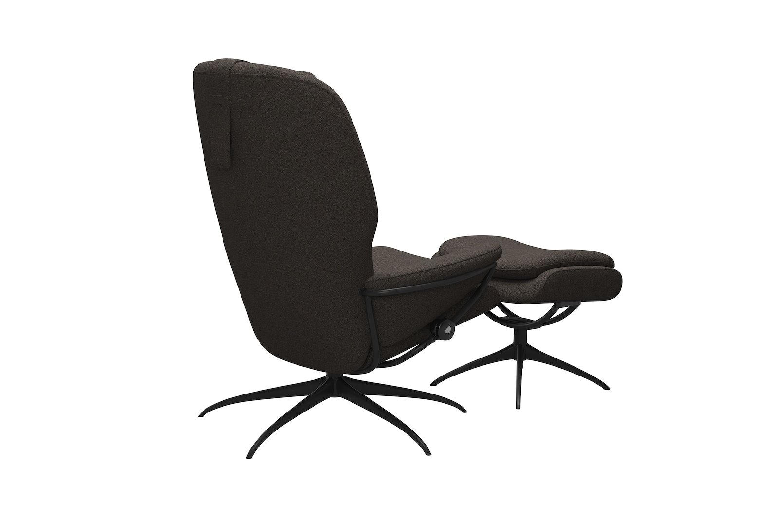 Rome lenestol m/krakk Tekstil Orchid Brown - Star - Matt Black