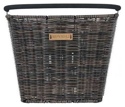 BASIL Panier À Vélo Bremen Rattan Look Avec Support De Guidon 27 X 35 X 29 Cm