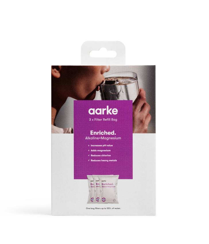Aarke  3 pak Enriched filtergranulat til vandrenser - refill