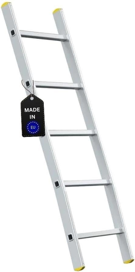 PROREGAL Economy Plus sportschuifladder zonder dwarsbalk, 5 sporten, werkhoogte 2,43 m, draagvermogen 150 kg