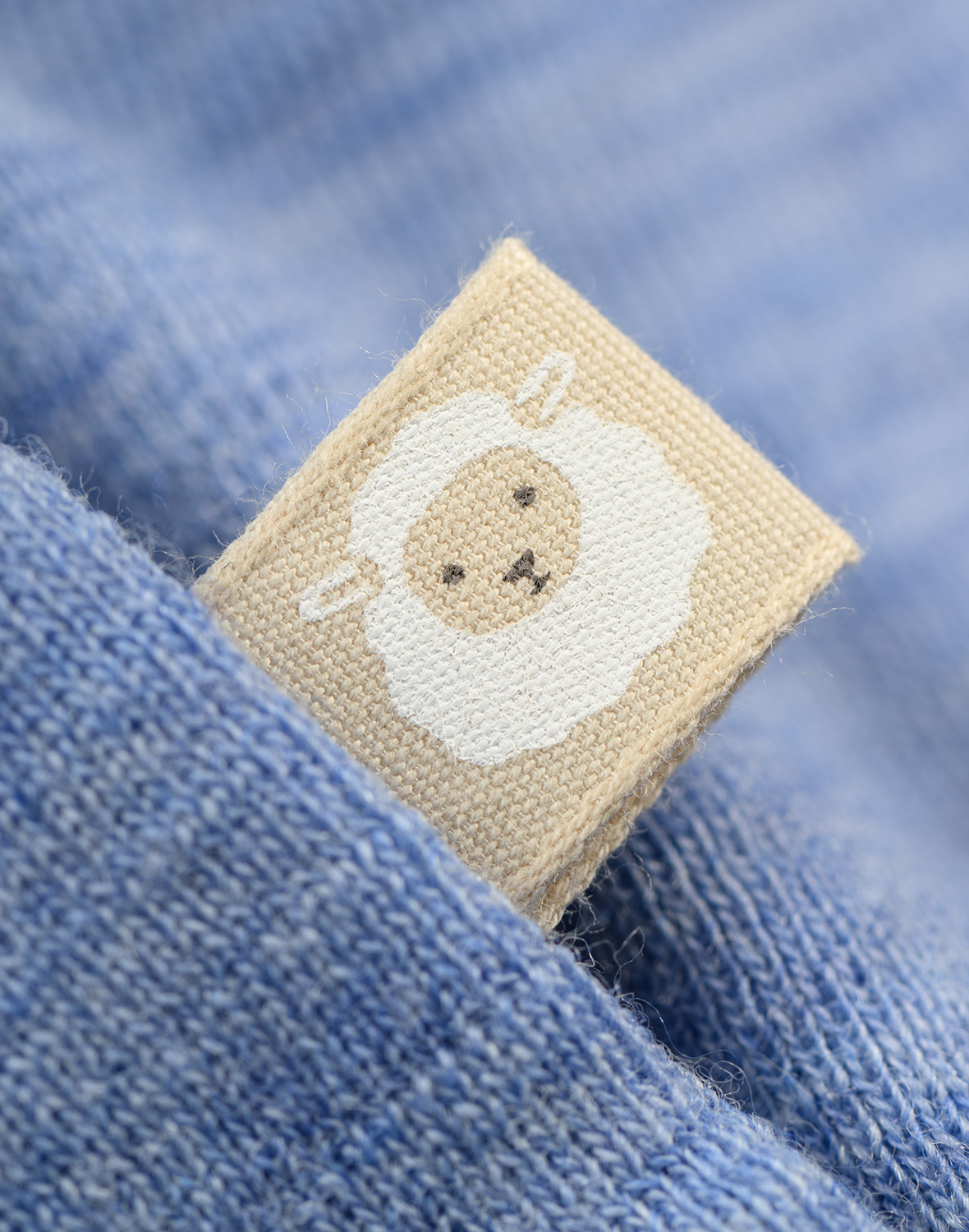 Shirt van merinowol voor baby's in Marineblauw