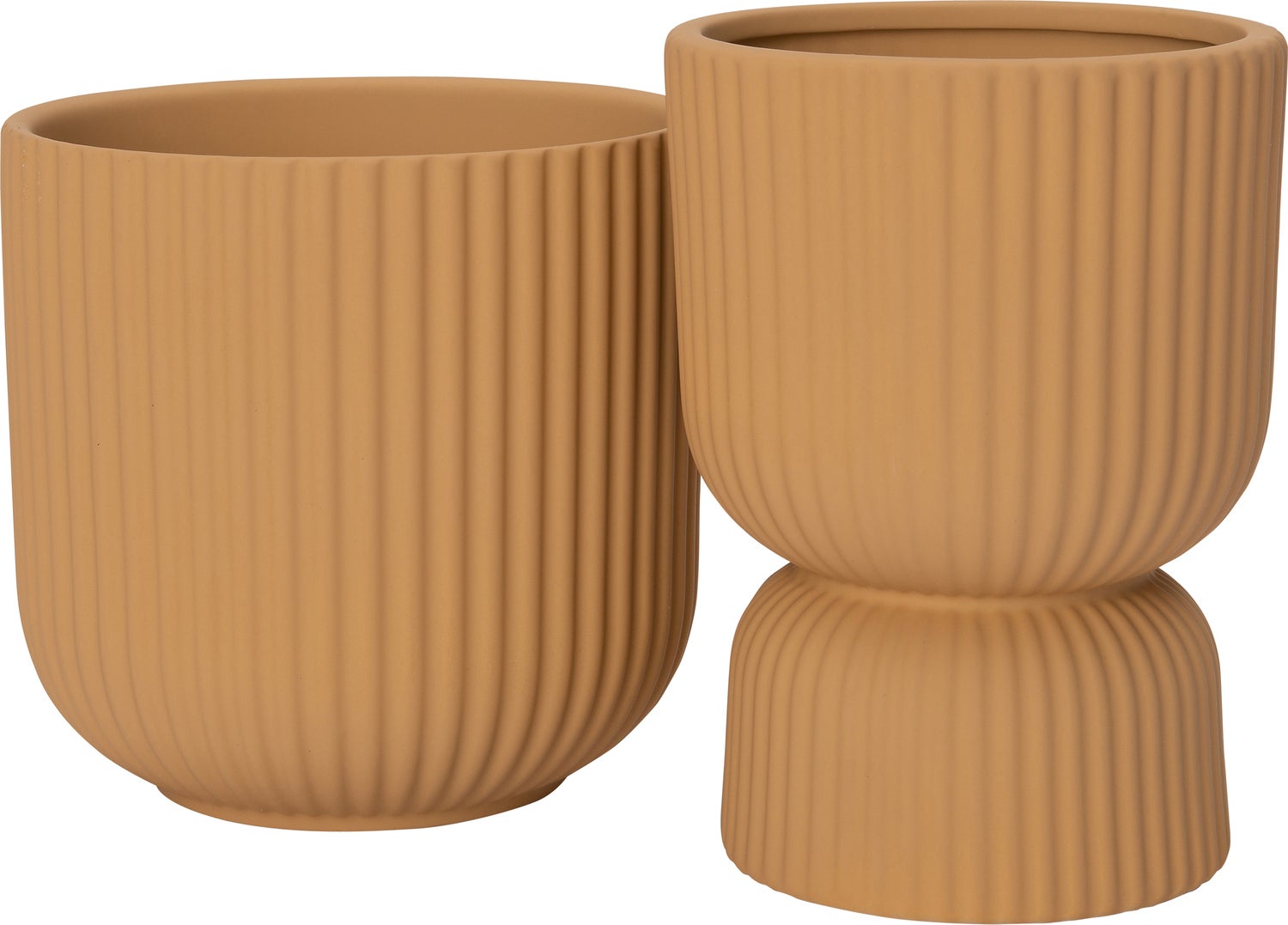 Intratuin bloempot op voet Elle geel D 11,5 H 16 cm