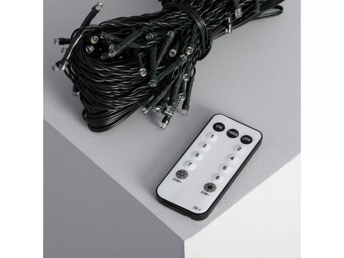 Rideau de Guirlande LED Dimmable 3000K Blanc chaud