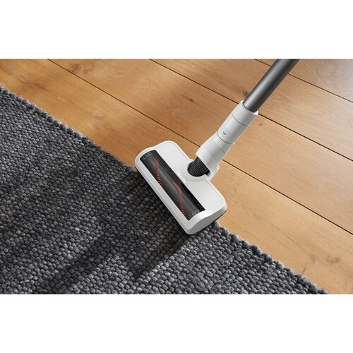 Aspirateur balai Miele DUOFLEX HX1 - Aspirateur sans fil coloris Blanc avec bloc moteur bleu nordique