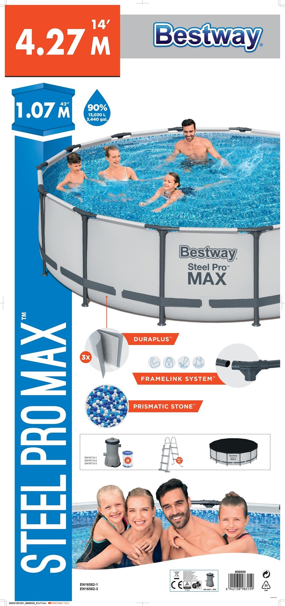 Bestway Zwembad Steel Pro Max Set Rond 427x107