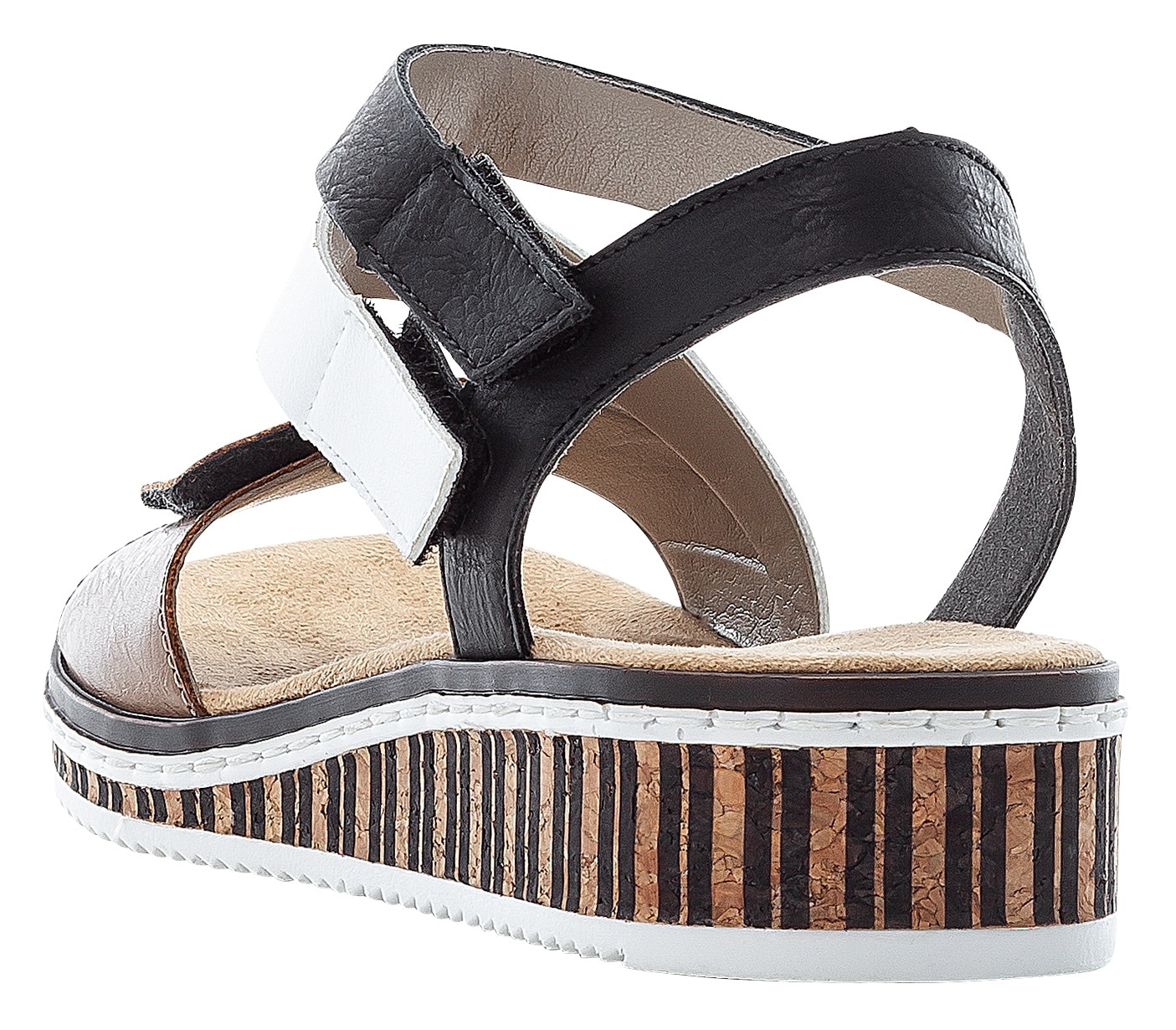 Rieker Riemchensandale  , Sommerschuh, Sandalette, Keilabsatz, im modernen Look