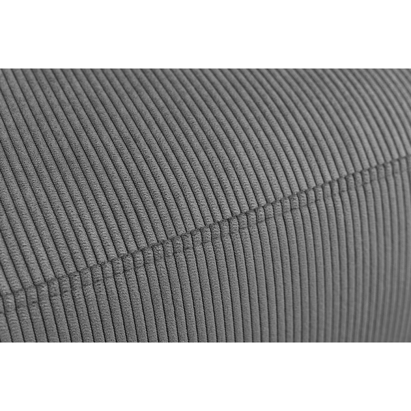 Bobochic Canapé d'angle fixe droit Enjoy gris foncé - 237x147x95 cm