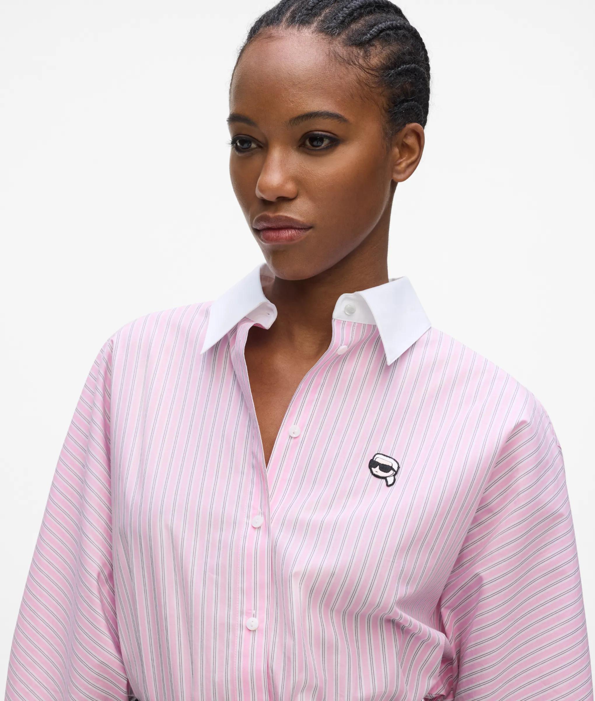 Shirt met contrasterende kraag en Ikon-streep