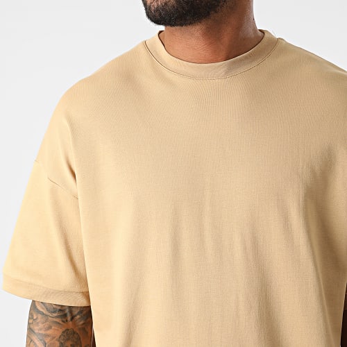 Ensemble Tee Shirt Et Short Jogging LL607 Camel