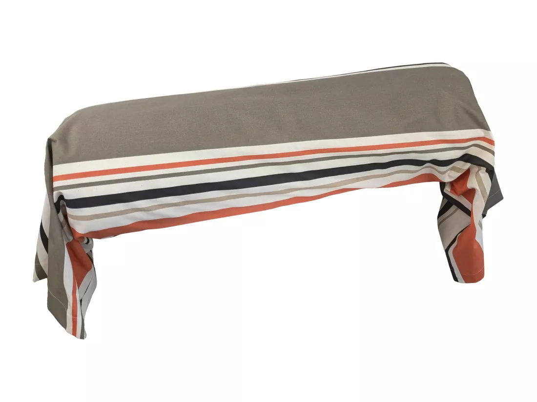 Taie de traversin 200x43 cm coton HUGO beige/corail