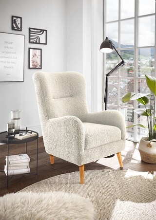 Ohrensessel Carlo 75x103x96 cm cream