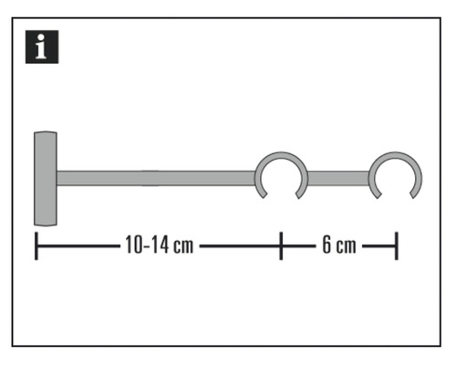 Dubbele wandbeugel voor Romana zilver-satijn Ø 20 mm